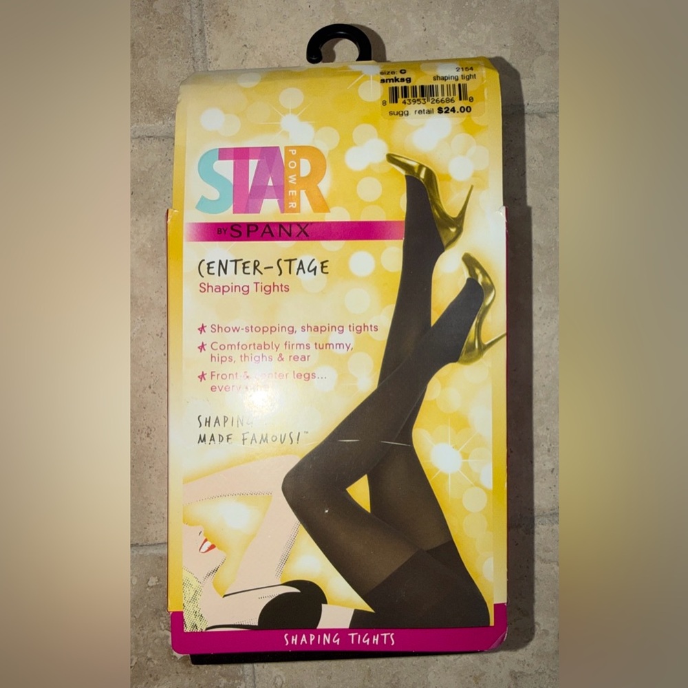 Spanx Star Power Center Stage Shaping Tights Size C SMKSG
